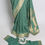 Thumbnail: Green Georgette Banarasi Saree with 40 Size Stitched Blouse