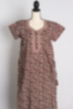 Pure Cotton Brown Kalamkari Printed Indian Nighty in Regular Size