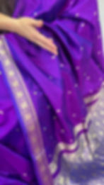 Video of Radhika : Silk Mark Certified Purple Banarasi Saree with Resham Thread Work