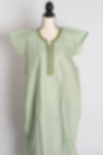 Printed Green Pure Cotton Indian Women Nighty in Regular Size