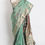 Thumbnail: Aahiri : Heritage Revival Baluchari Silk Saree from Bengal  in English Green
