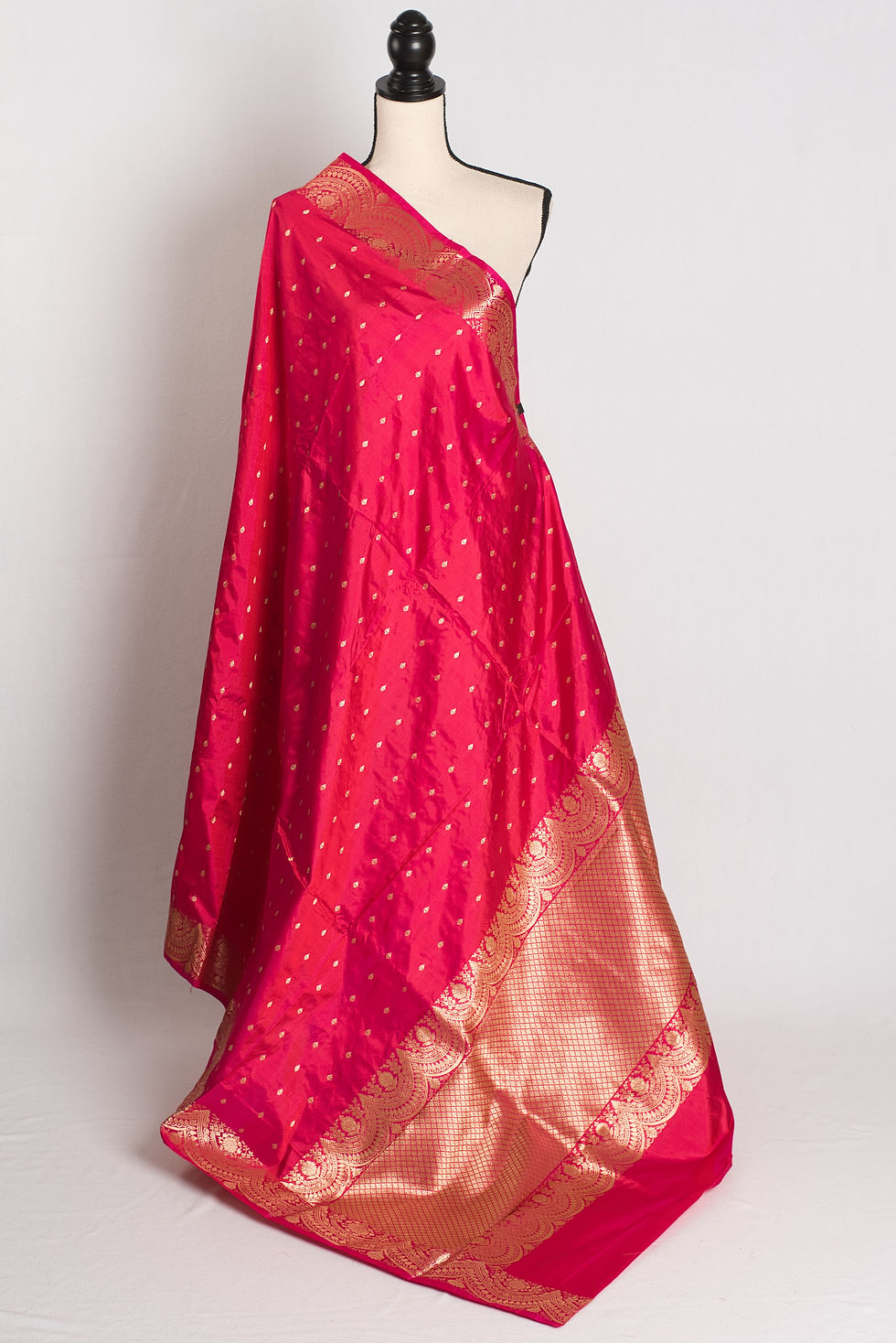 Gulzar : Rosy Pink Lightweight Banarasi Silk Saree