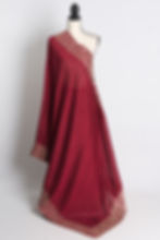 Semi Tussar Embroidery Designer Saree in Maroon
