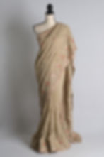 Beige Embroidery Designer Saree