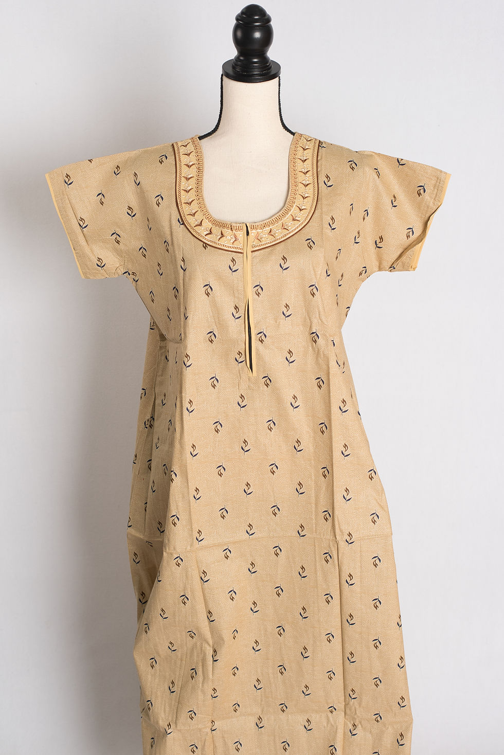 Printed Beige Pure Cotton Nightwear in Regular Size