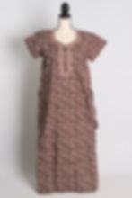 Pure Cotton Brown Kalamkari Printed Indian Nighty in Regular Size