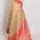 Thumbnail: Mritika: Budget Friendly Blended Cotton Baluchari Saree in Beige and Red