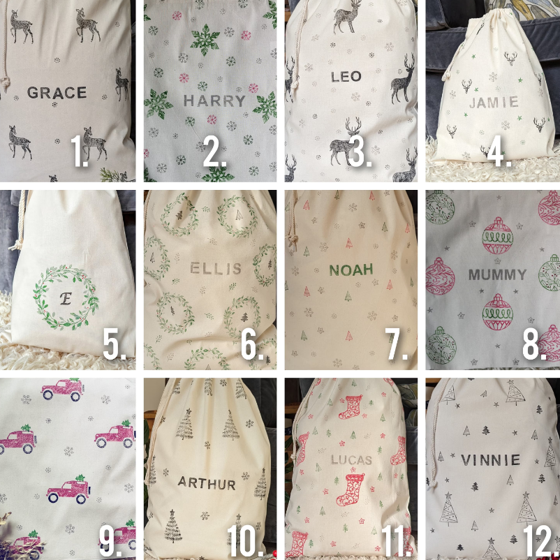 Thumbnail: Christmas Personalised Sacks
