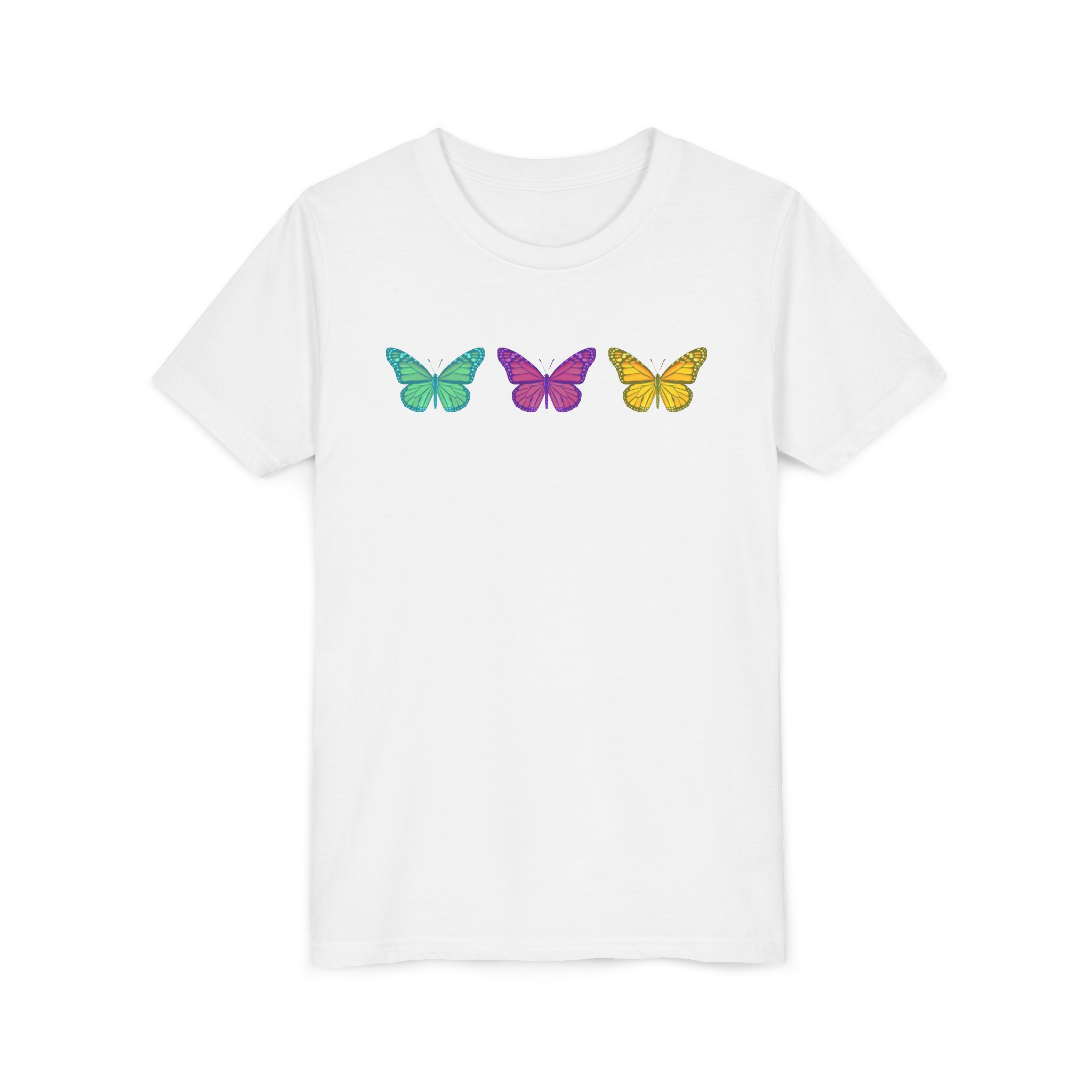Blue Purple Yellow Butterflies Youth 