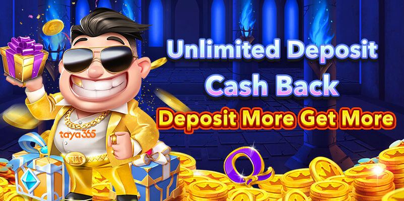 taya365 unlimited deposit cash back