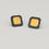 Thumbnail: 'Gem Metal' Keum-boo Square Earrings
