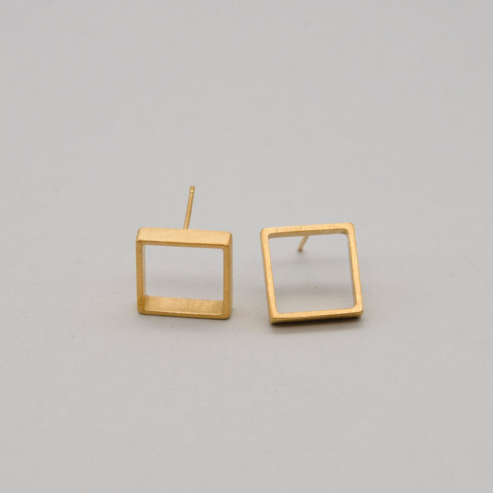 Thumbnail: 'Inside Out' Framed Square Earrings