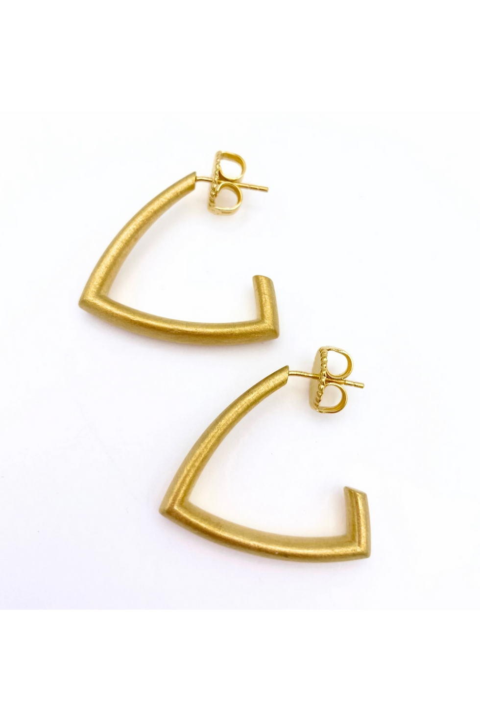 Thumbnail: 'Curved Curves' Triangle Hoop Earrings