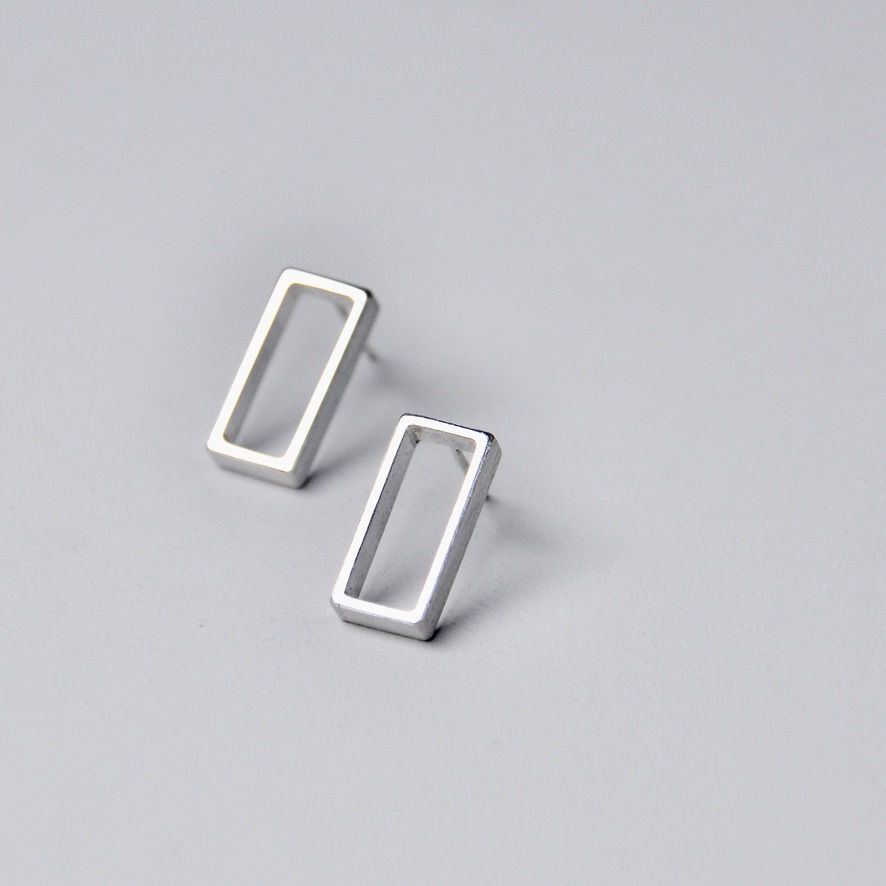 Thumbnail: 'Inside Out' Framed Rectangle Earrings