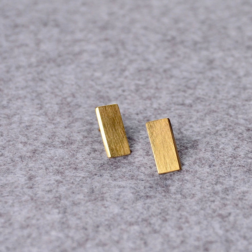 Thumbnail: 'Inside Out' Plain Rectangle Earrings