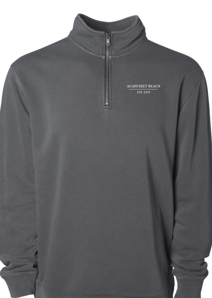 Thumbnail: Unisex Midweight Pigment Dye Quarter Zip