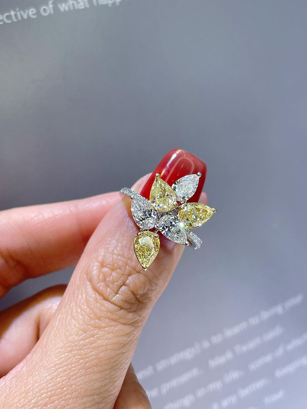 Thumbnail: 18K White Gold Cocktail Diamond Ring