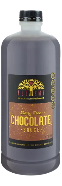 Our sauce is made with loads of high grade cacao, less sugar than you would expect and, most importantly, is completely DAIRY FREE! This allows you to make Vegan hot chocolates by simply combining in a jug, 30 ml of the sauce with 180-200 ml plant milk and steaming together. Also great as a drizzle sauce on top of hot or cold drinks, pancakes or desserts, and makes great hot chocolates, mochas, shakes and desserts

Alchemy's chocolate sauce can be used in coffee, over ice cream or fruit. Great for latte art. It Is Gluten free and made with all Natural Colours & Natural Flavours. This syrup is made with raw sugar and is Vegan Friendly, 100% Australian made and owned.
