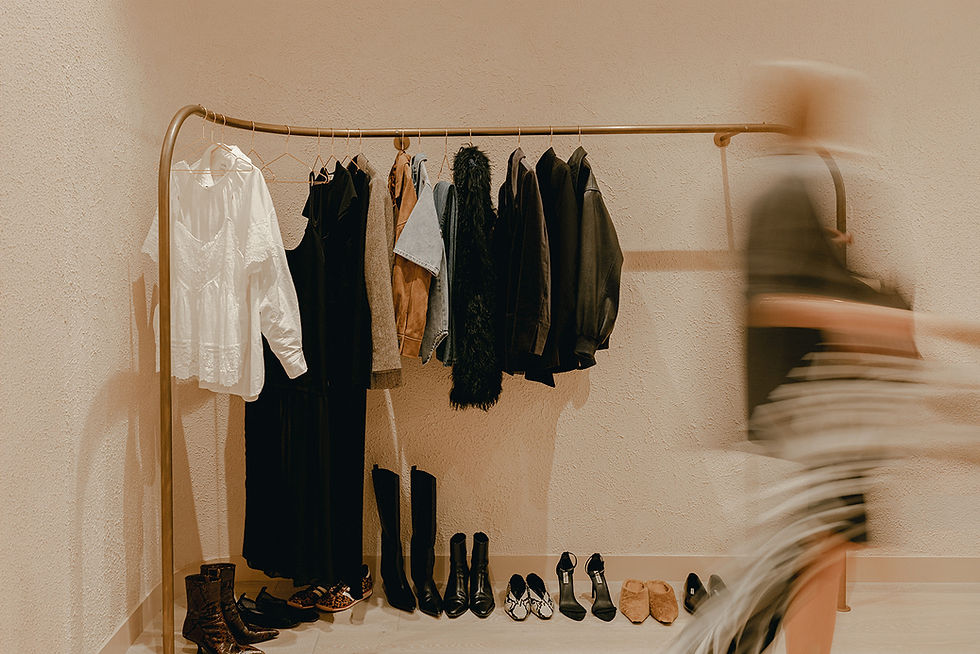 Style by Rachel Metropolis - Styling services rack of clothes