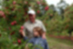 Harvey Giblett of Newton Orchards with Grandson Jasper