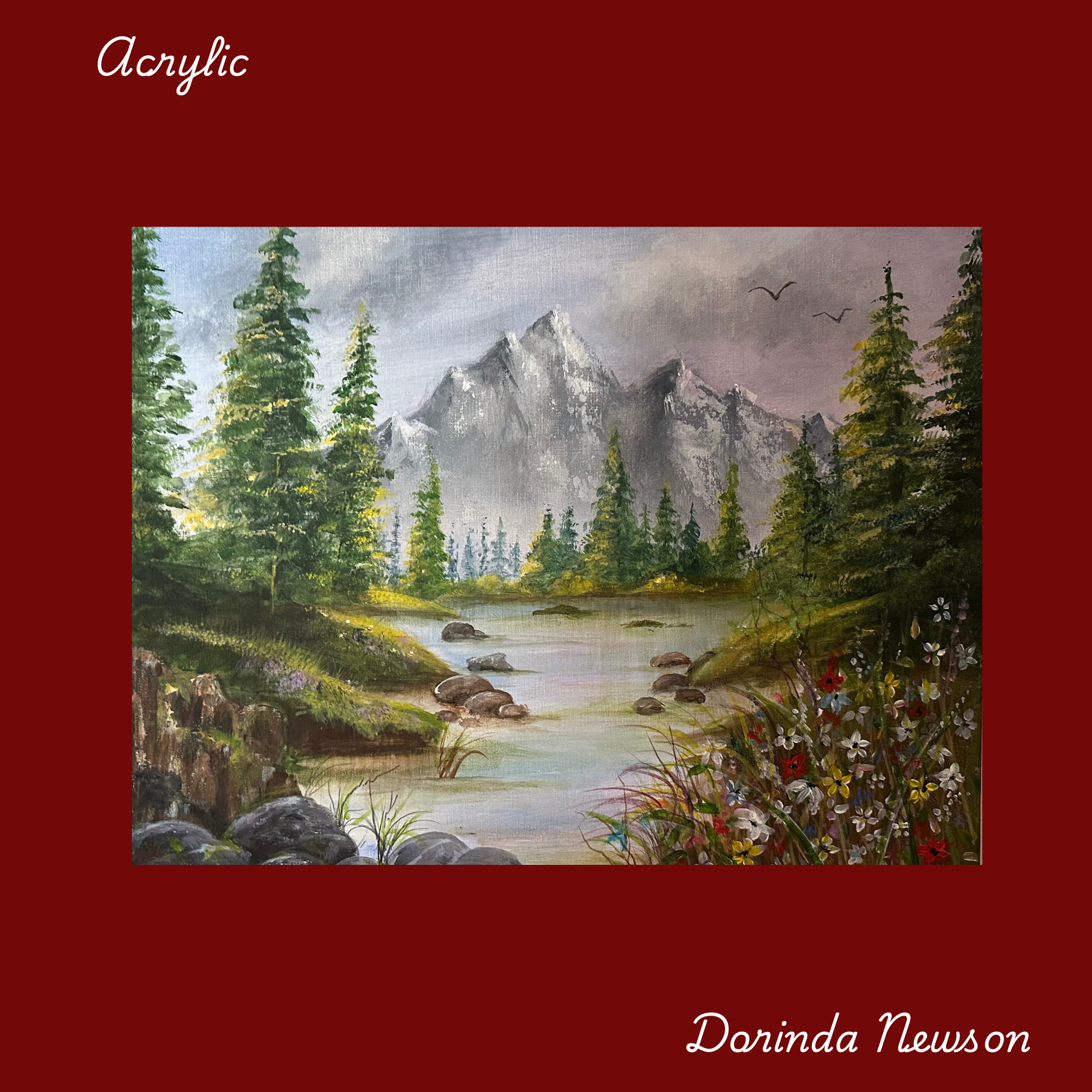 “Echoes of the Mountains” – Acrylic on Canvas by Dorinda Newson