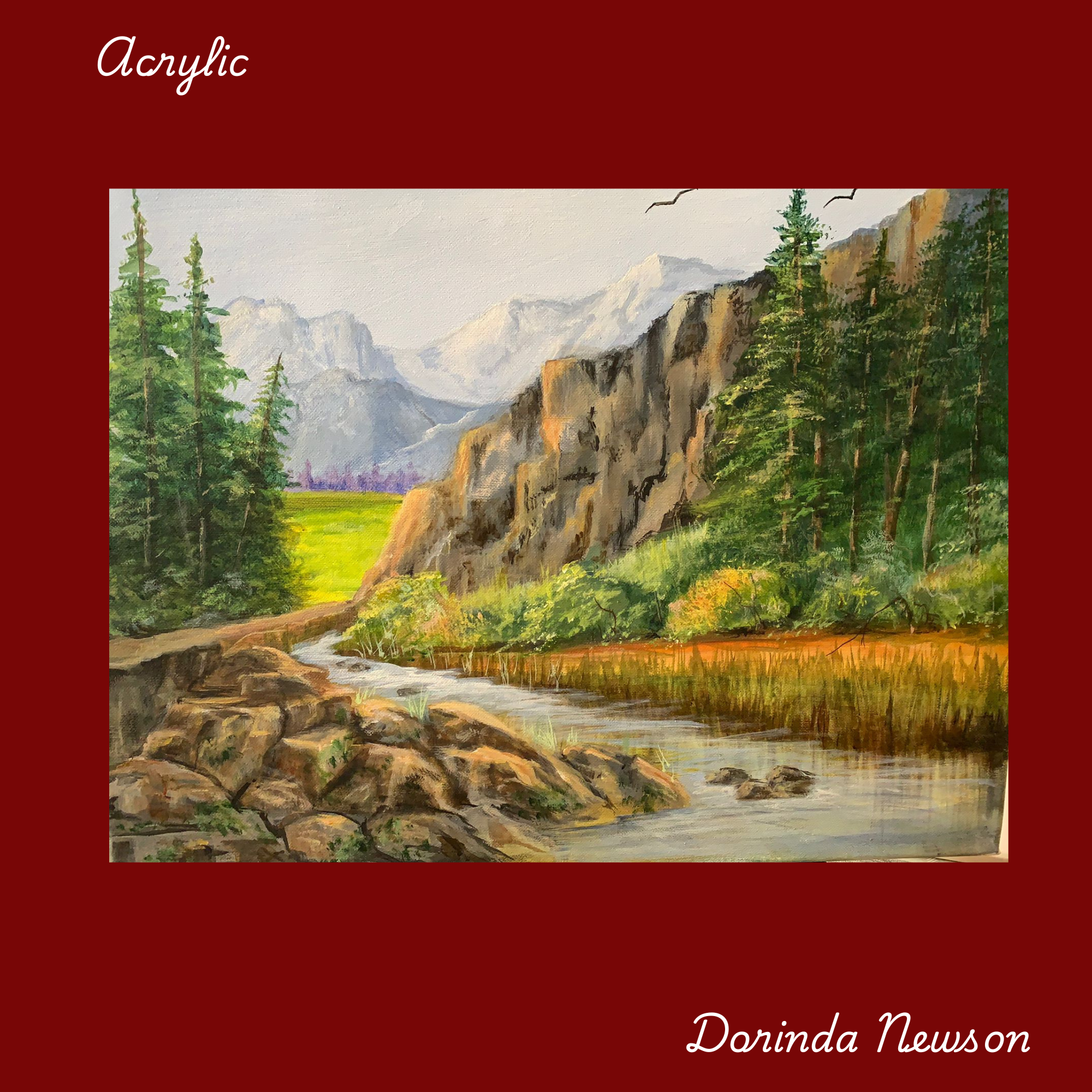 “The River Bend” – Acrylic on Canvas by Dorinda Newson