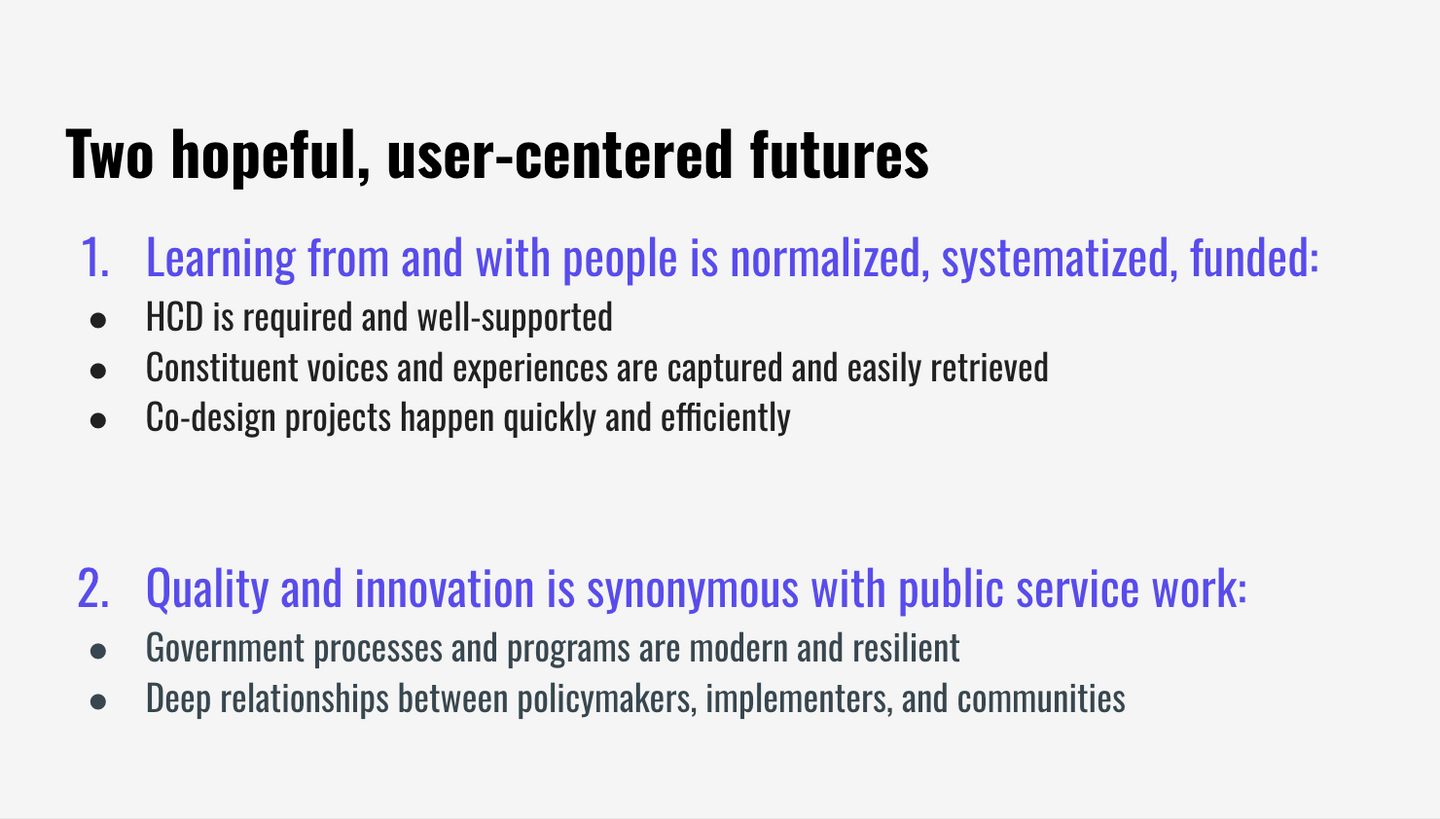 Sharing two emerging scenarios