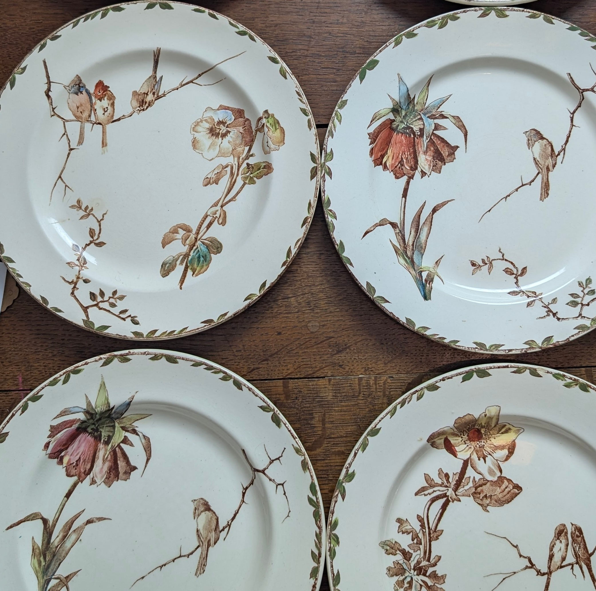 Assiettes plates Oxford polychrome Ag RÉSERVÉ 