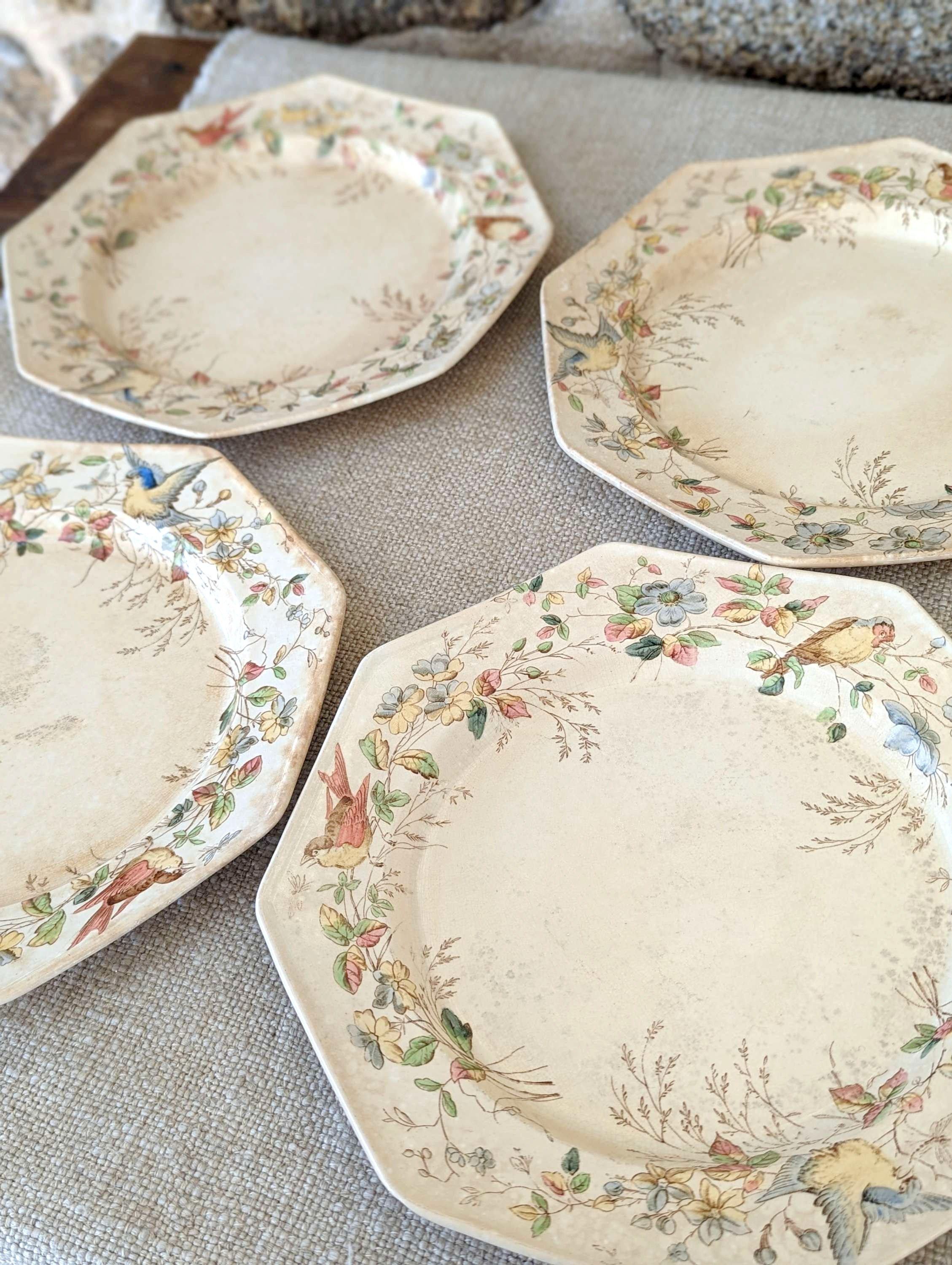 Yvette les assiettes plates polychrome oiseaux Pax Trade Mark