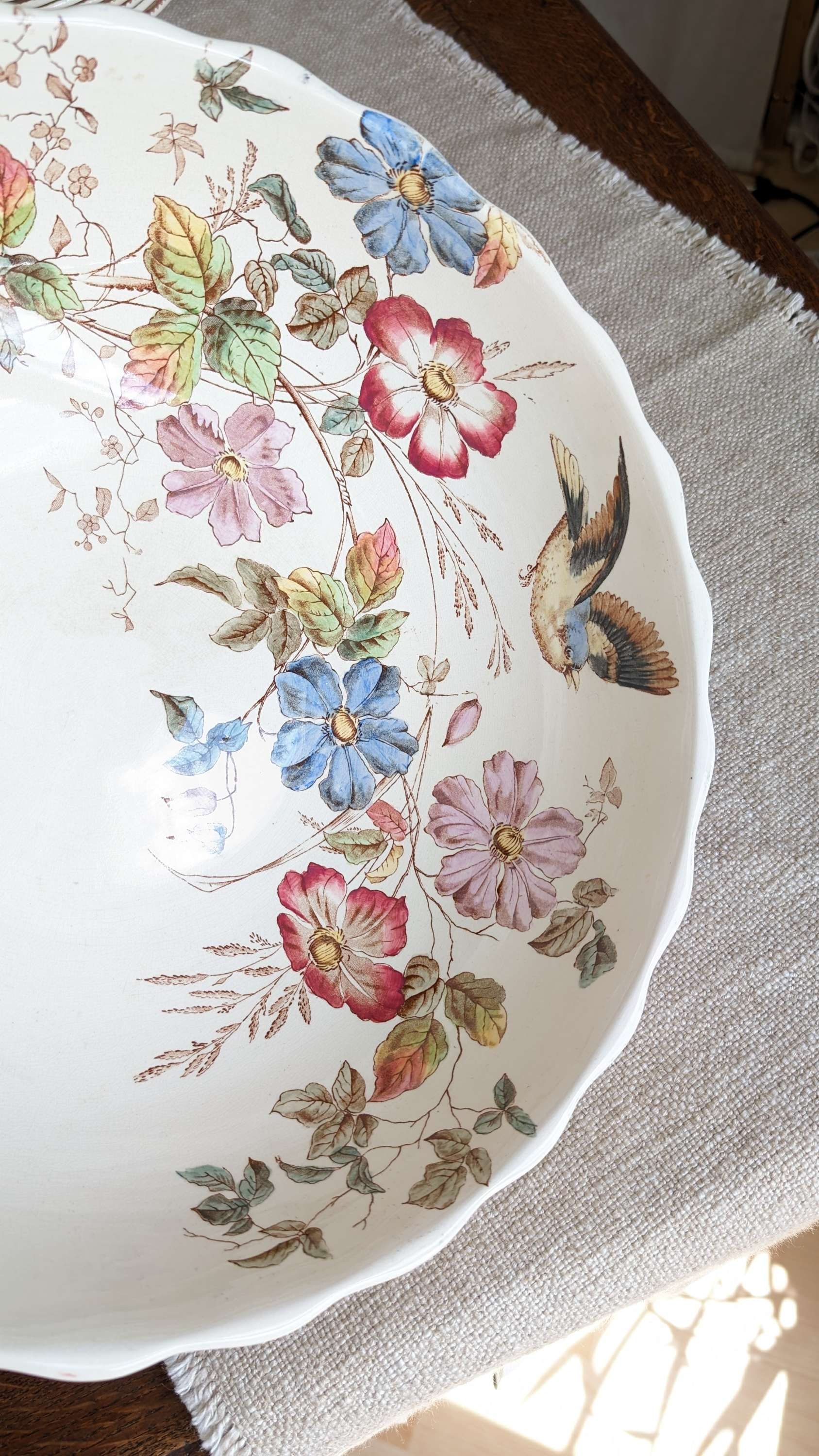 Adam l'exceptionnel grand saladier / vasque polychrome 