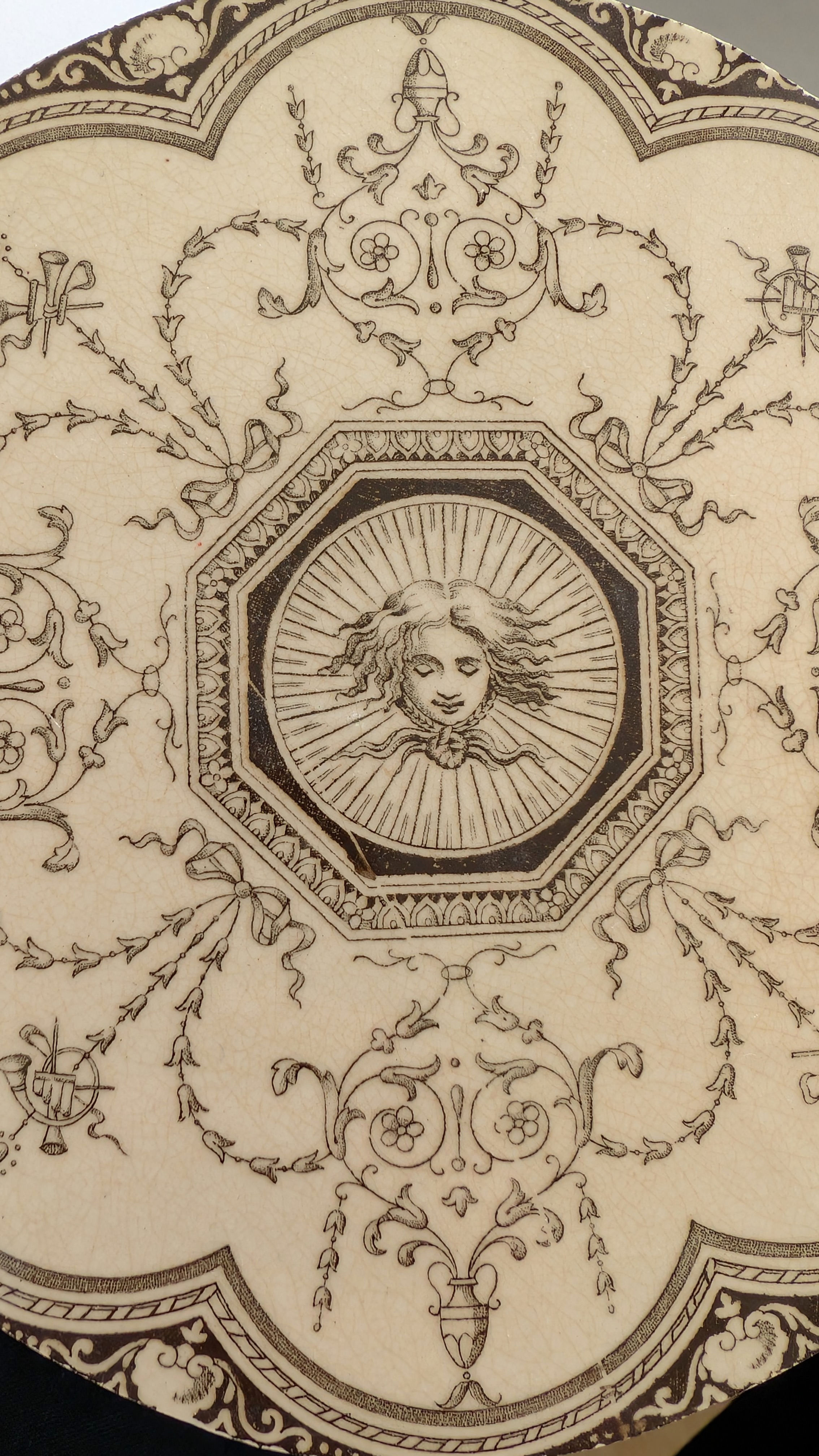 Lot de deux disques sépia 