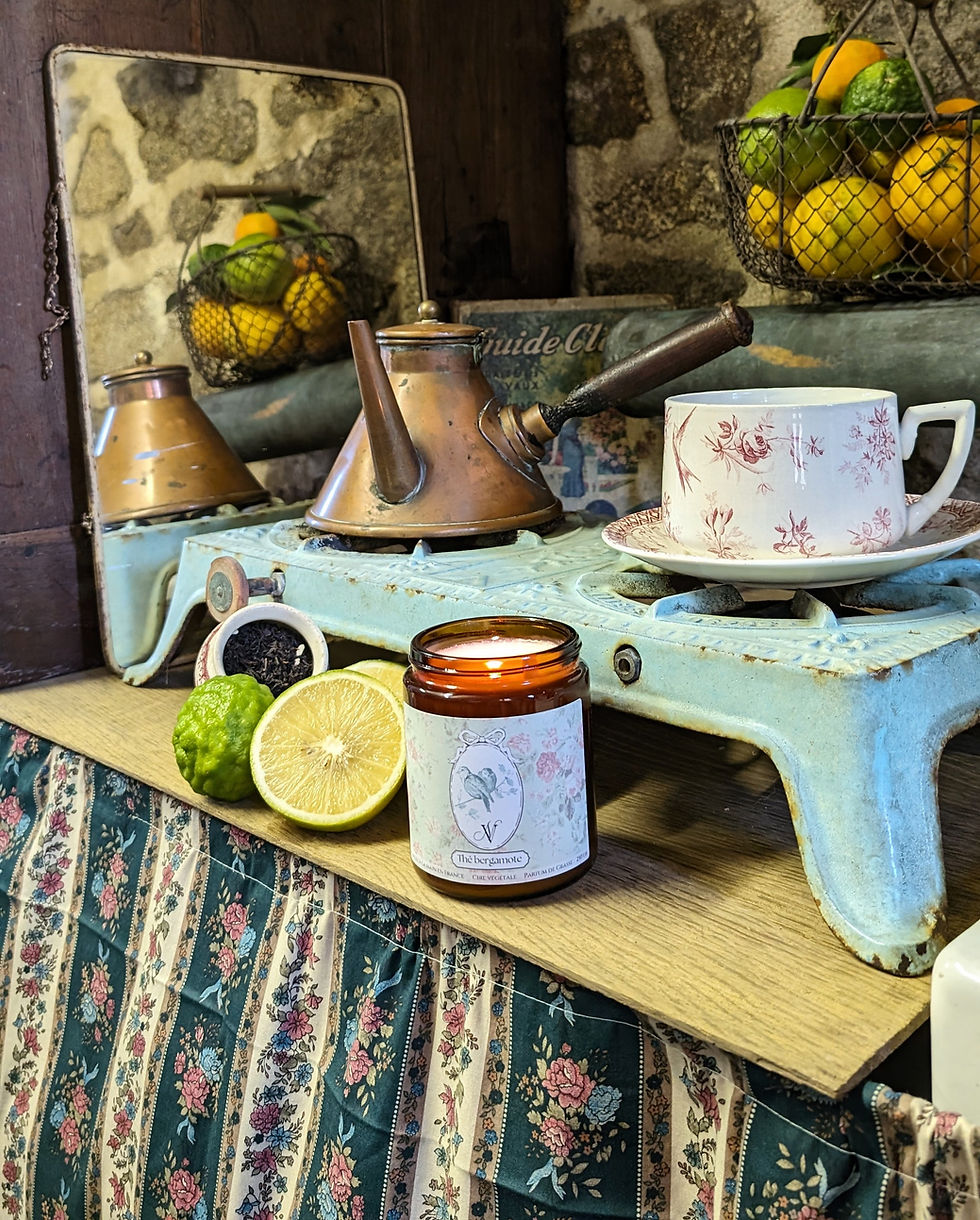 Bougie thé bergamote - Les Carollaises x Vita Nova