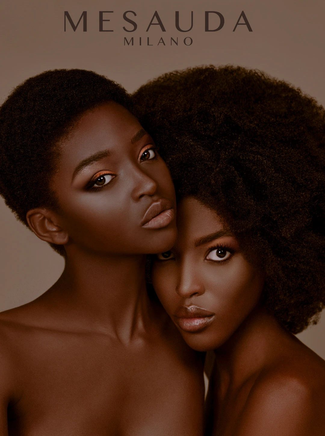 Beauty campaign portrait photographed by Tommy Napolitano for MESAUDA, 2021