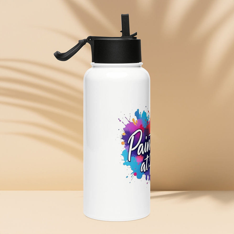 Thumbnail: Stainless steel water bottle with a straw lid