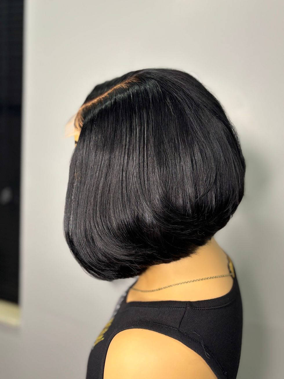 Thumbnail: “Kherri” 5x5 Lace Closure Bob Wig Unit (Pre-order) Jet Black pictured 
