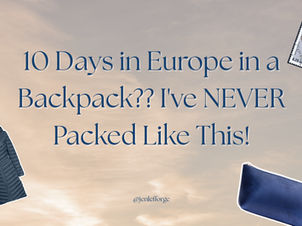 10 Days in Europe in a Backpack?? I've NEVER Packed Like This!