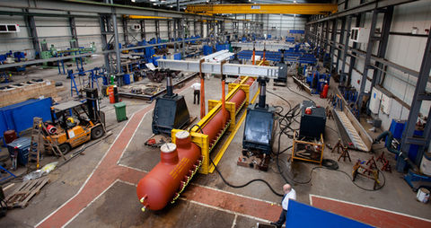 A manufacturing workshop from above