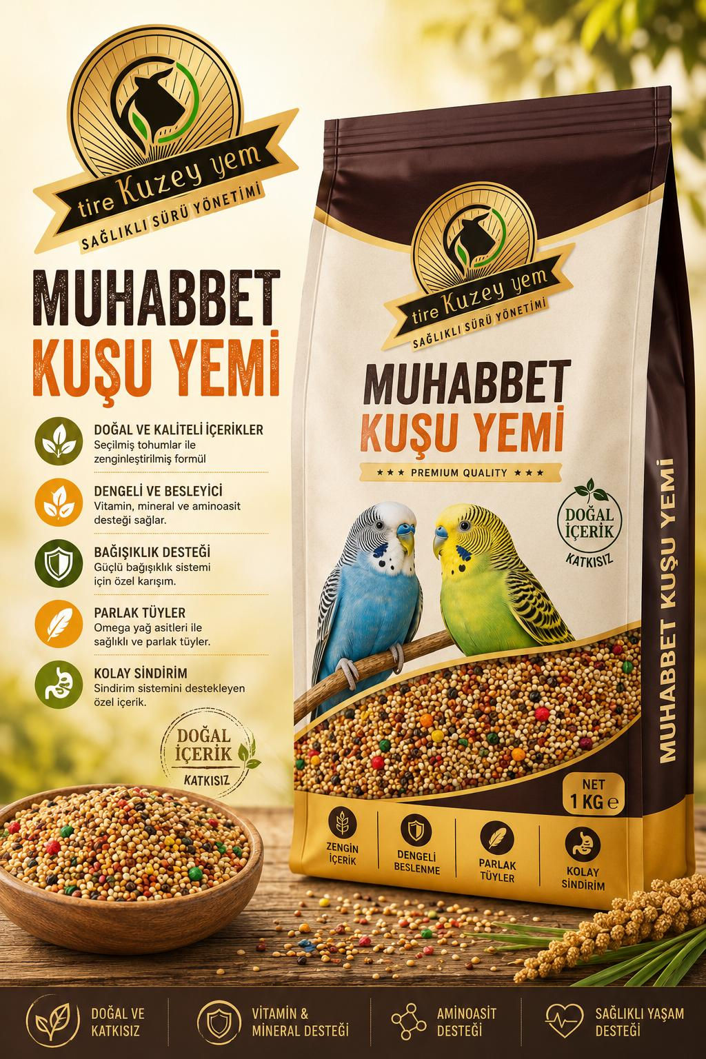 Tire Kuzey Yem Muhabbet Kuşu Yemi