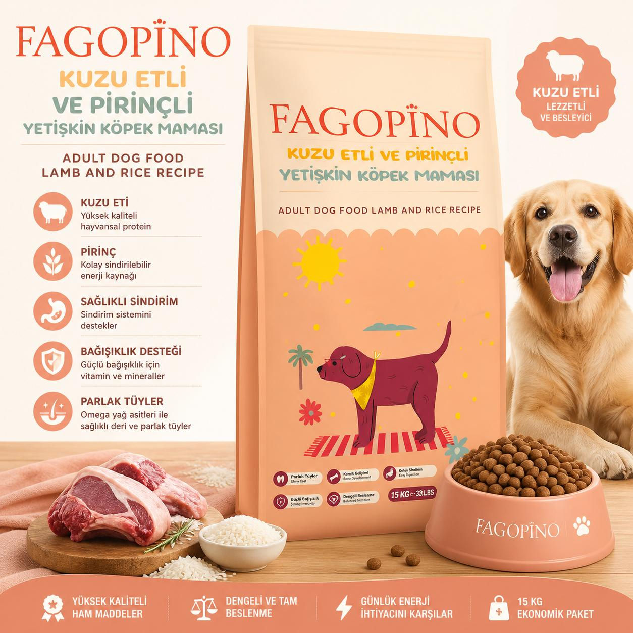Fagopino Premium Yetişkin Köpek Maması