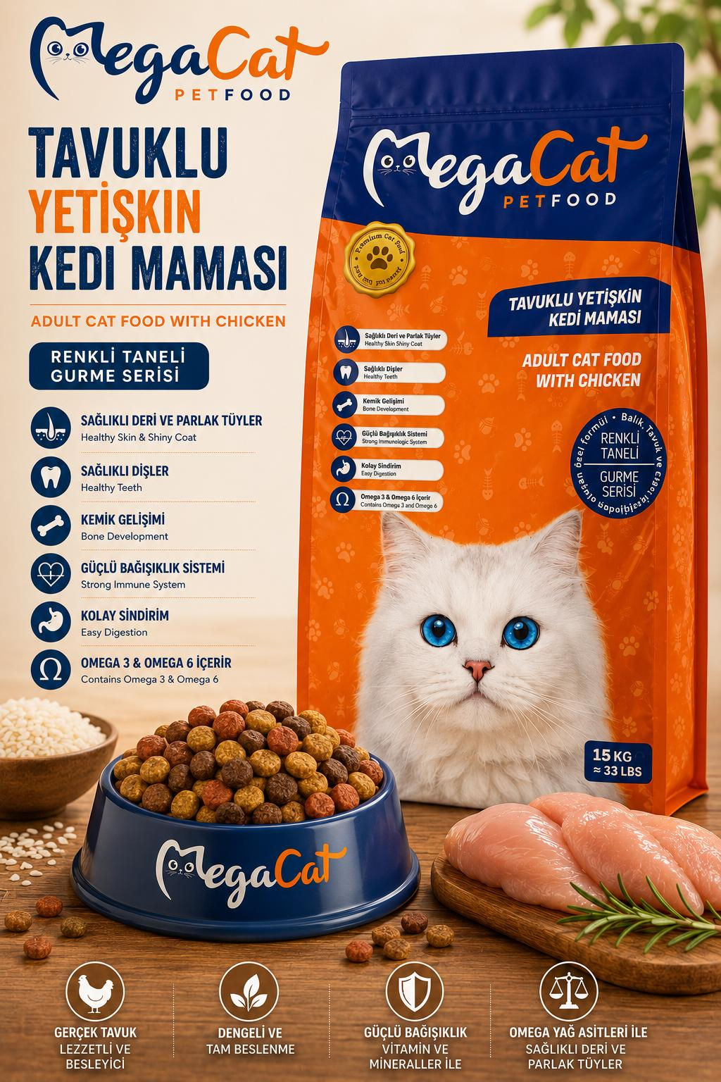 Mega Cat Premium Yetişkin Kedi Maması