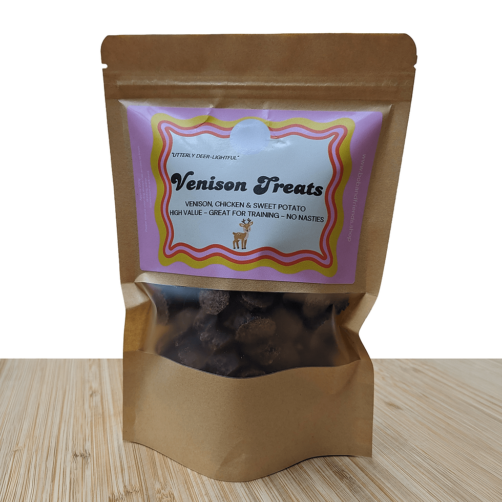 Natural venison dog training treats