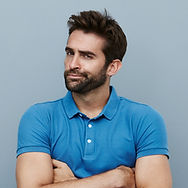 Young Man with Blue Shirt