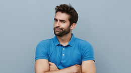 Young Man with Blue Shirt