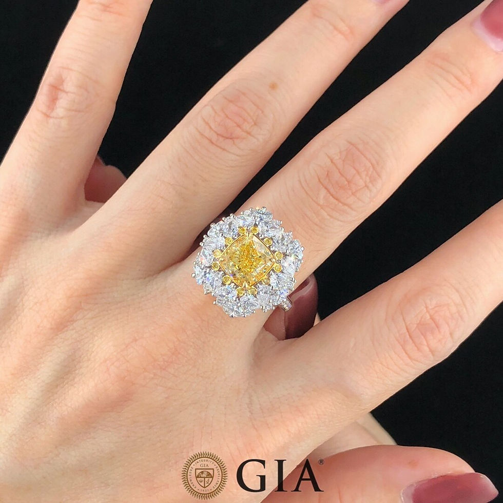 Thumbnail: GIA 2.00ct Fancy Yellow SI2 Diamonds Rings 18K Gold Diamonds Wedding Engagemen