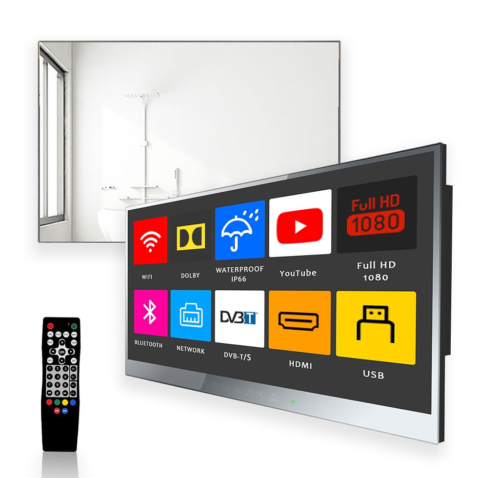 Thumbnail: Soulaca 32 Inch Touch Screen Mirror Waterproof TV for Bathroom Smart LED