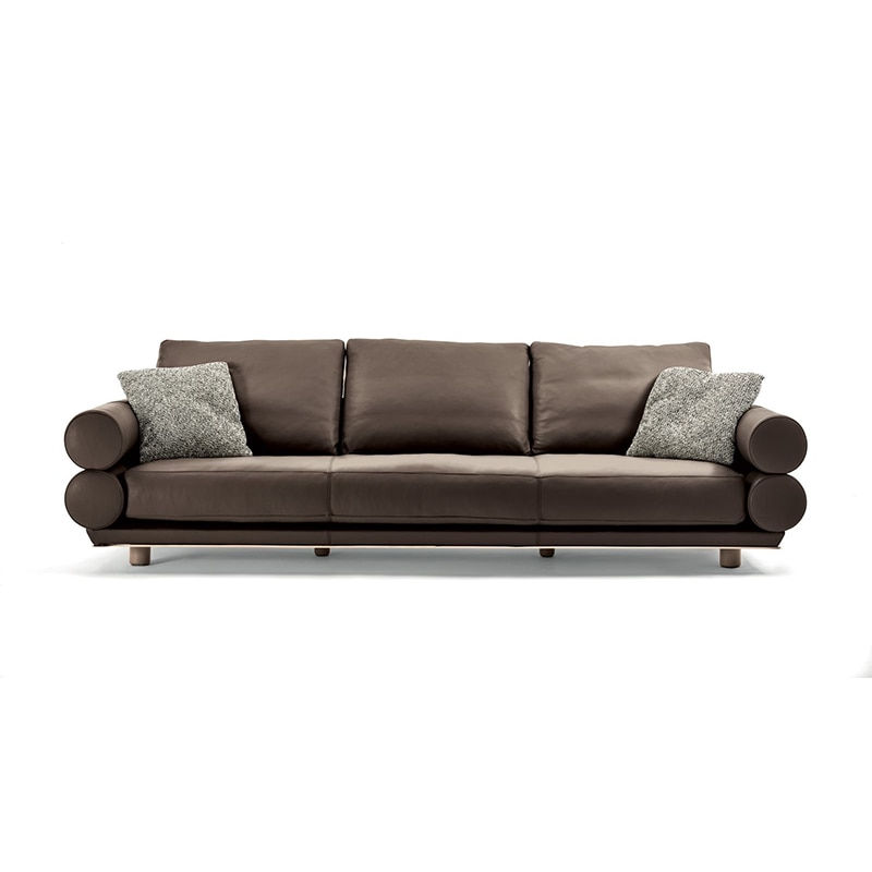 Thumbnail: Italian Longhi Sofa Italian Light Luxury Post-Modern Imported Frosted Leather