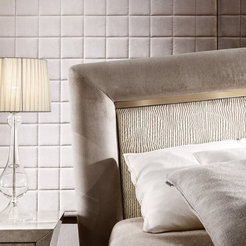 Thumbnail: Italian Style Light Luxury Double Bed, High-End Custom Master Bedroom, Large