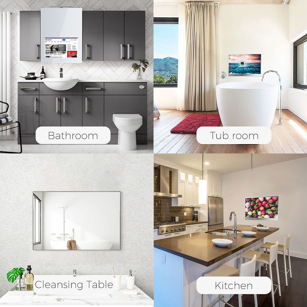 Thumbnail: Soulaca 32 Inch Touchscreen Smart Mirror TV for Bathroom IP66 Waterproof