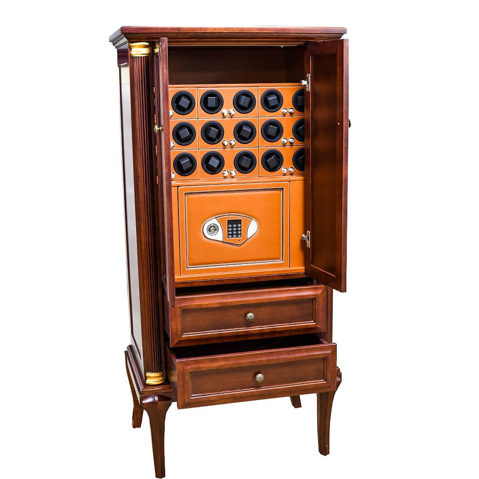 Thumbnail: Solid Wood Watch Winder for 30 Automatic Watches Cabinet and Jewelry