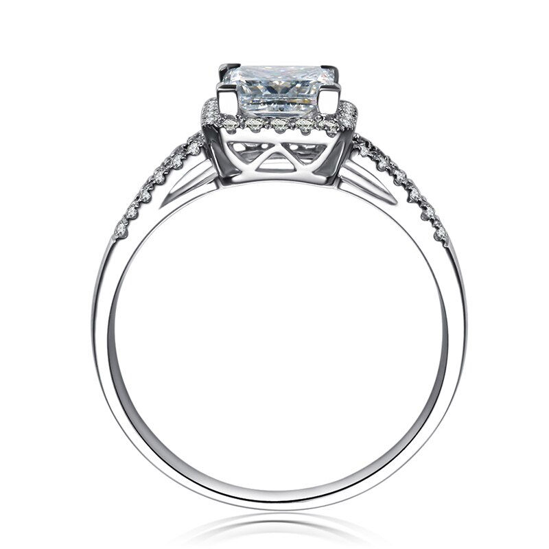 Thumbnail: Zocai Halo Split Shank Real 1.3 Ct Certified D-E / vs Diamond Engagement Ring